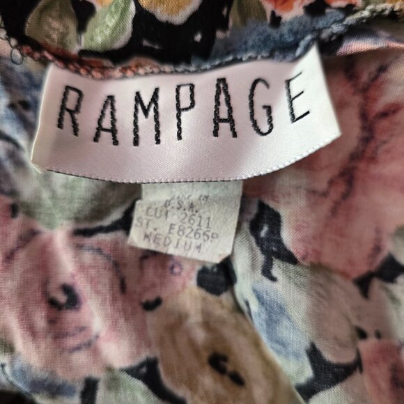 Vintage Rampage Floral Button Up Corset Tank Blouse - Picture 6 of 7